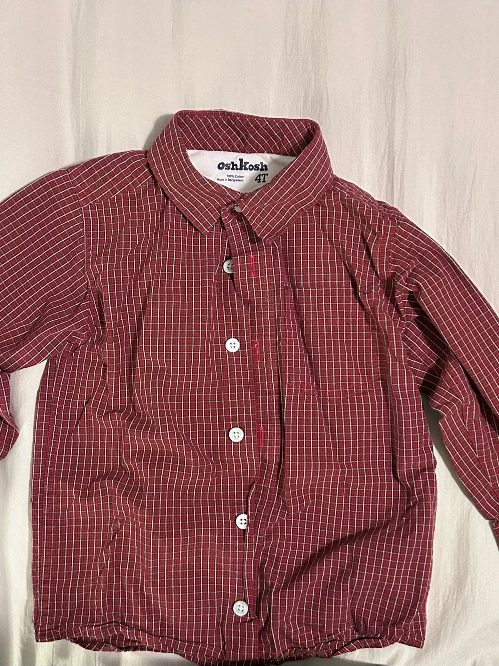 OshKosh B'gosh Red Plaid Button Down Shirt
